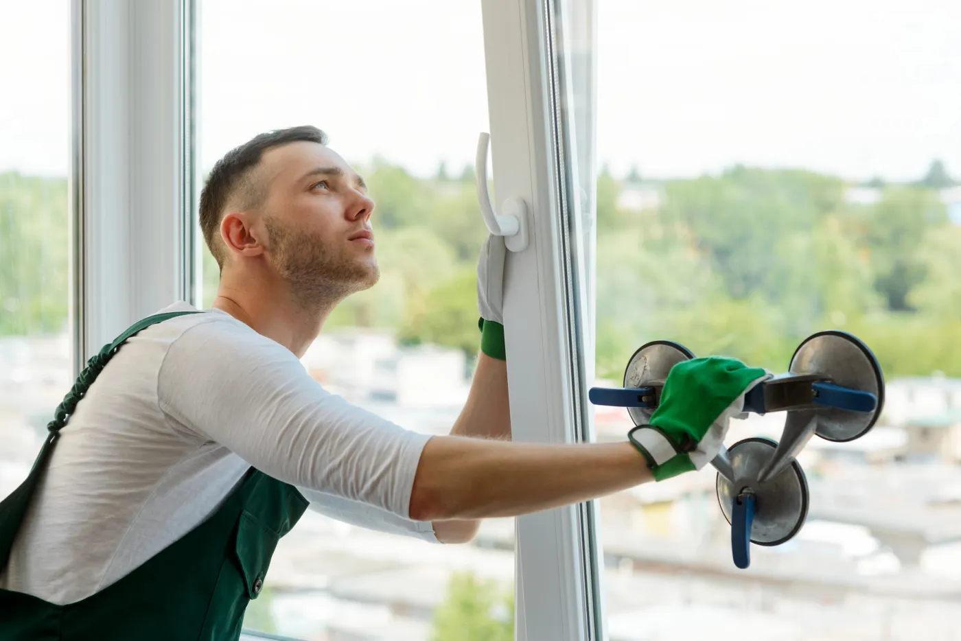 Verrier posant un châssis vitré sur mesure au Vésinet (78110)